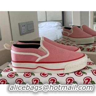 New Style Gucci Tennis 1977 Slip-on Sneakers in Pink Canvas 012578