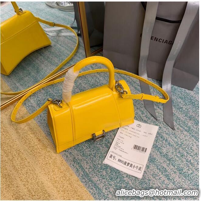 Good Product Balenciaga HOURGLASS SMALL TOP HANDLE BAG B108895-1 Yellow