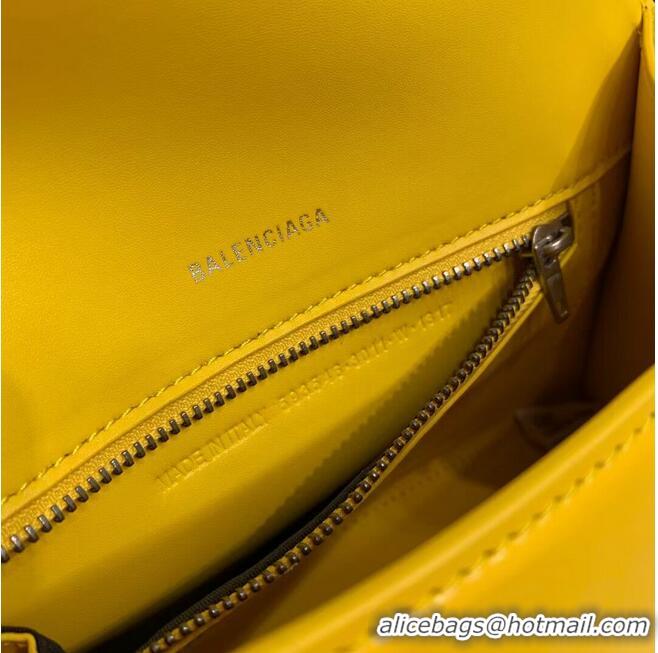 Good Product Balenciaga HOURGLASS SMALL TOP HANDLE BAG B108895-1 Yellow