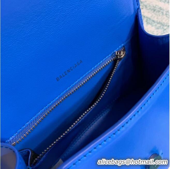 Popular Style Balenciaga HOURGLASS SMALL TOP HANDLE BAG B108895-1 blue