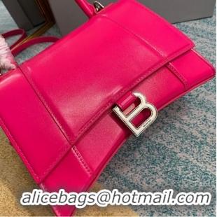 Cheapest Balenciaga HOURGLASS SMALL TOP HANDLE BAG B108895-1 neon pink