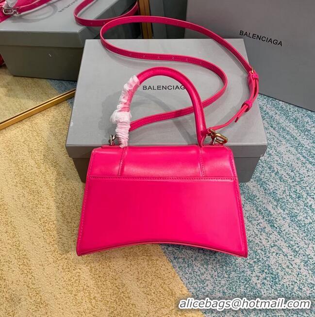 Cheapest Balenciaga HOURGLASS SMALL TOP HANDLE BAG B108895-1 neon pink