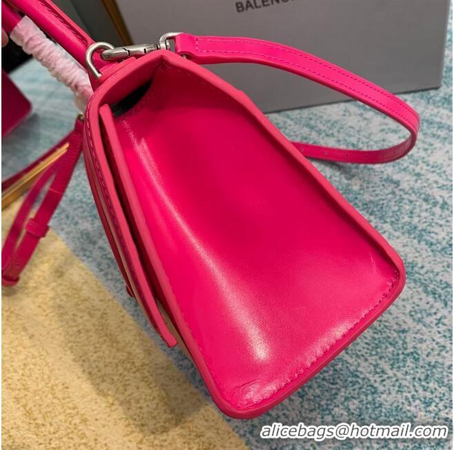 Cheapest Balenciaga HOURGLASS SMALL TOP HANDLE BAG B108895-1 neon pink