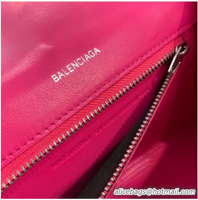 Cheapest Balenciaga HOURGLASS SMALL TOP HANDLE BAG B108895-1 neon pink