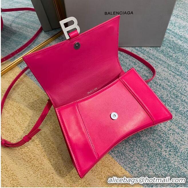 Cheapest Balenciaga HOURGLASS SMALL TOP HANDLE BAG B108895-1 neon pink