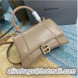 Good Product Balenciaga HOURGLASS SMALL TOP HANDLE BAG B108895-1 apricot