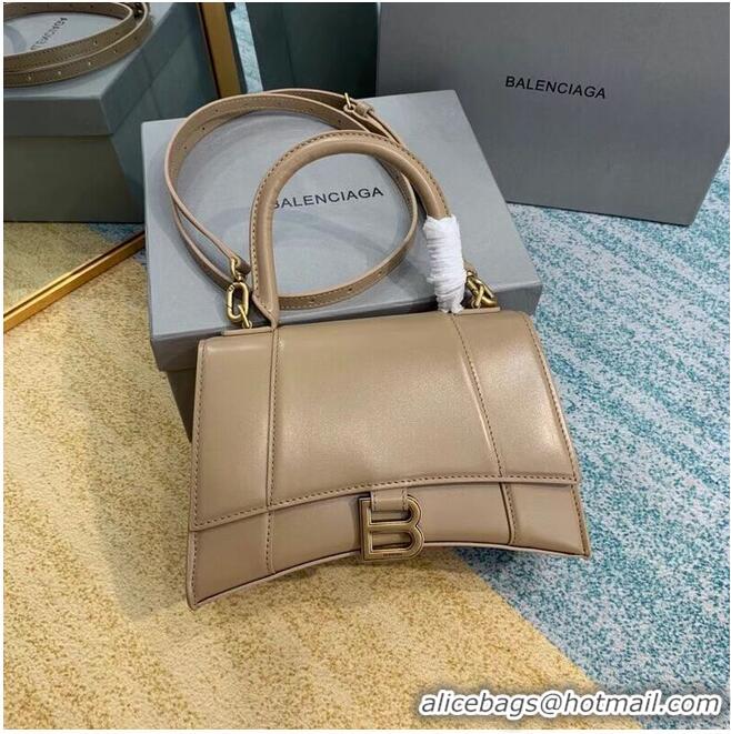 Good Product Balenciaga HOURGLASS SMALL TOP HANDLE BAG B108895-1 apricot