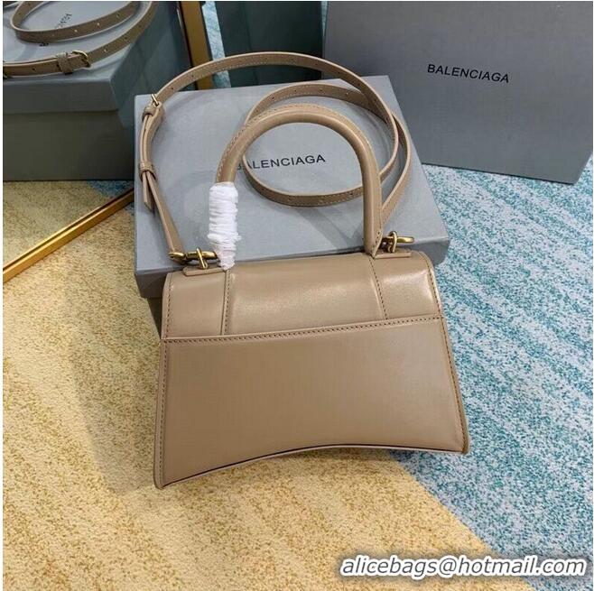 Good Product Balenciaga HOURGLASS SMALL TOP HANDLE BAG B108895-1 apricot