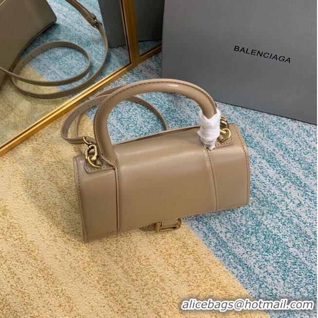 Good Product Balenciaga HOURGLASS SMALL TOP HANDLE BAG B108895-1 apricot