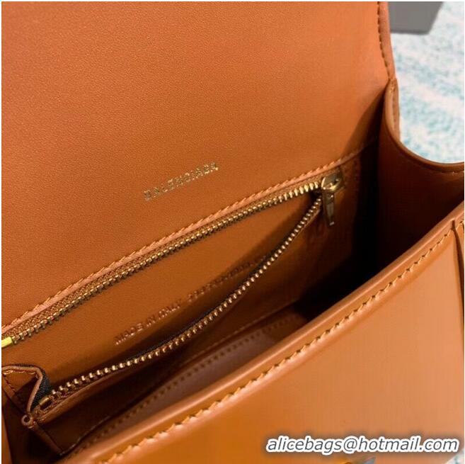 Top Design Balenciaga HOURGLASS SMALL TOP HANDLE BAG B108895-1 brown