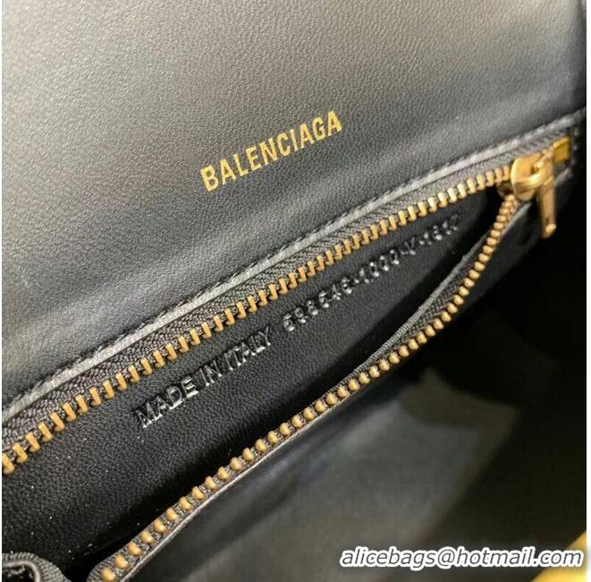 Good Taste Balenciaga HOURGLASS SMALL TOP HANDLE BAG crocodile embossed calfskin B108895E gold