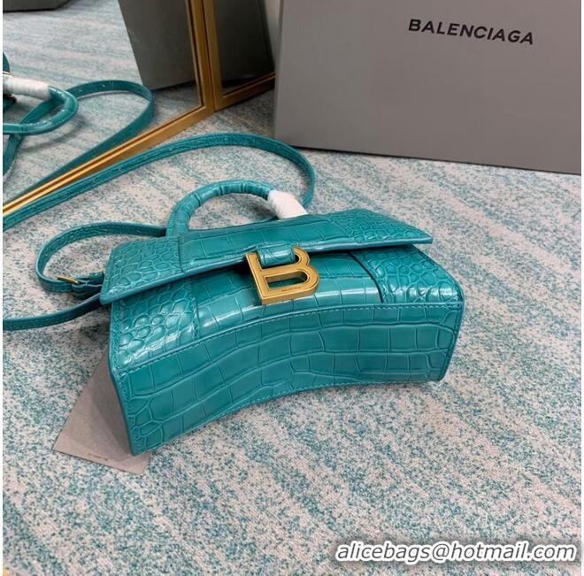 Cheap Balenciaga Hourglass XS Top Handle Bag 28331S light blue