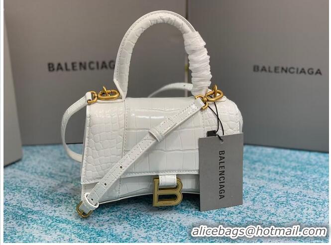 Promotional Balenciaga Hourglass XS Top Handle Bag 28331S white