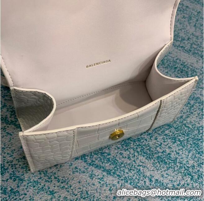 Promotional Balenciaga Hourglass XS Top Handle Bag 28331S white