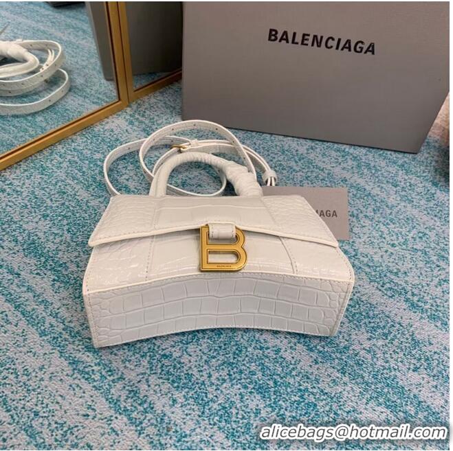 Promotional Balenciaga Hourglass XS Top Handle Bag 28331S white