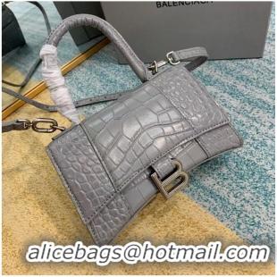 Fashion Brand Balenciaga Hourglass XS Top Handle Bag 28331S grey