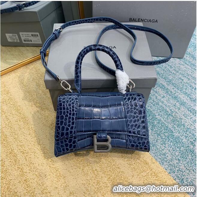 Pretty Style Balenciaga Hourglass XS Top Handle Bag 28331S blue