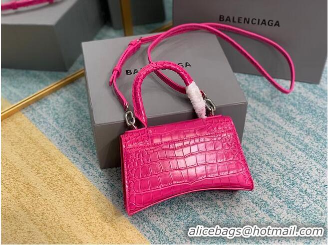 Super Quality Balenciaga Hourglass XS Top Handle Bag 28331S neon pink