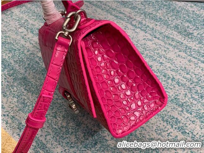 Super Quality Balenciaga Hourglass XS Top Handle Bag 28331S neon pink