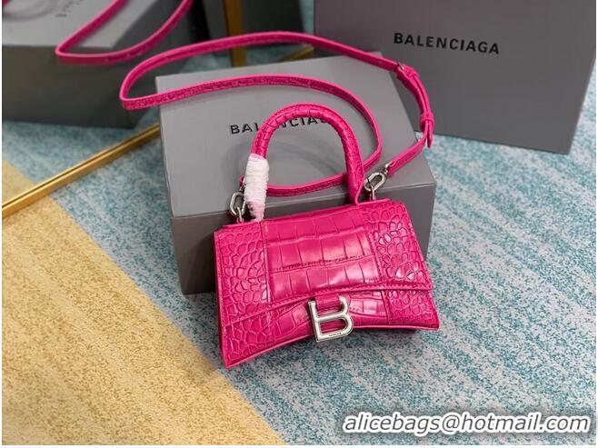 Super Quality Balenciaga Hourglass XS Top Handle Bag 28331S neon pink