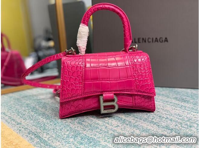 Super Quality Balenciaga Hourglass XS Top Handle Bag 28331S neon pink