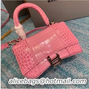 New Release Creation Balenciaga Hourglass XS Top Handle Bag 28331S LIGHT ROSE