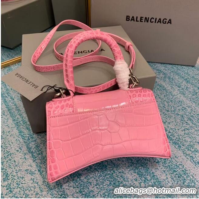 New Release Creation Balenciaga Hourglass XS Top Handle Bag 28331S LIGHT ROSE