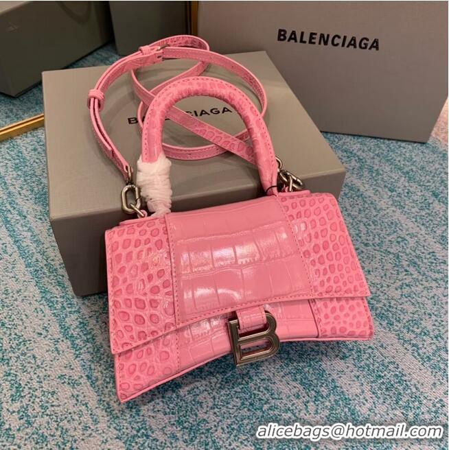 New Release Creation Balenciaga Hourglass XS Top Handle Bag 28331S LIGHT ROSE