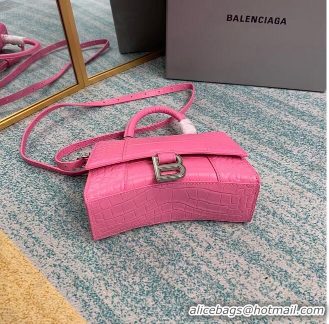 Cheapest Balenciaga Hourglass XS Top Handle Bag 28331S pink