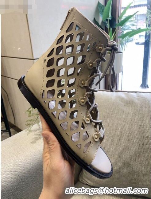 Unique Grade Dior D-Trap Boot Sandals in Mesh Calfskin CD3125 Beige 2021