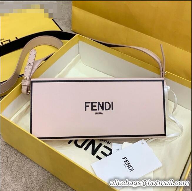 Shop Fashion Fendi Wood and Leather Horizontal Box Mini Bag FD1958 Pink 2021