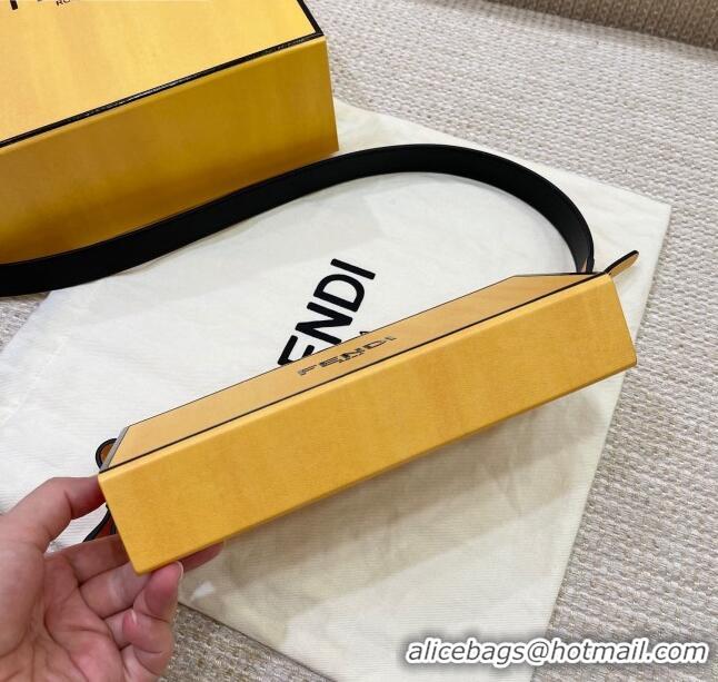 Classic Fendi Wood and Leather Horizontal Box Mini Bag FD1958 Yellow 2021