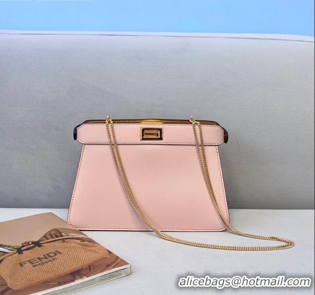 Best Price Fendi Peekaboo I See U Pochette Chain Bag with Fringes FD0325 Pink 2021