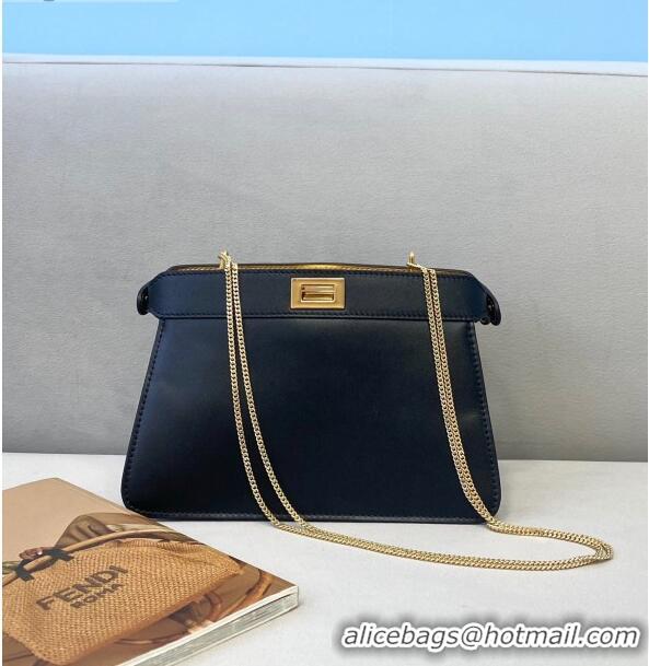 Famous Brand Fendi Peekaboo I See U Pochette Chain Bag with Fringes FD0326 Black 2021