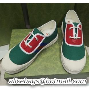 Low Cost Gucci Canvas Sneakers 022622 Green