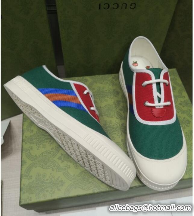 Low Cost Gucci Canvas Sneakers 022622 Green