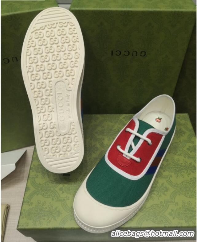 Low Cost Gucci Canvas Sneakers 022622 Green