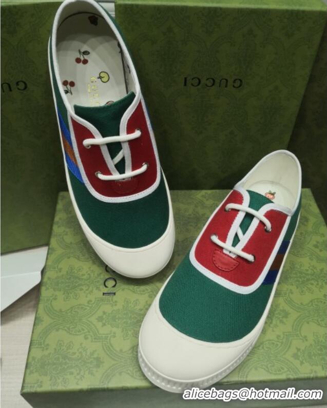 Low Cost Gucci Canvas Sneakers 022622 Green