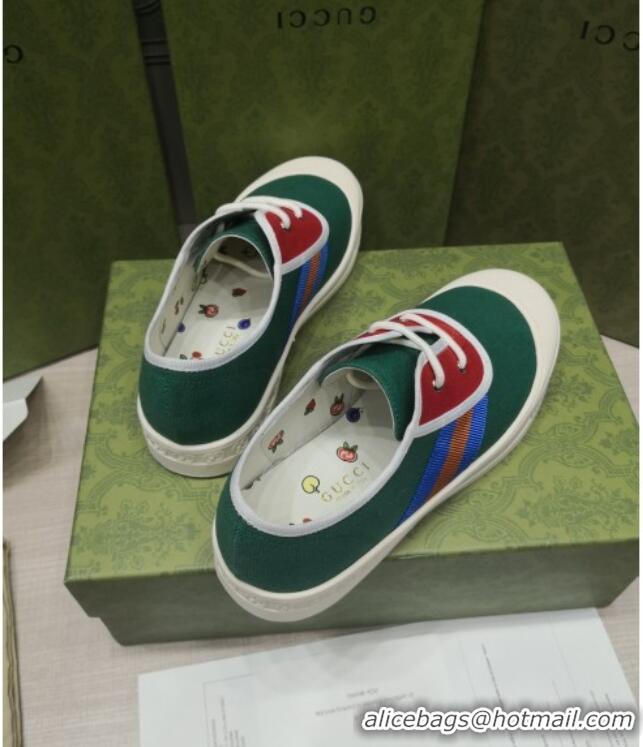 Low Cost Gucci Canvas Sneakers 022622 Green