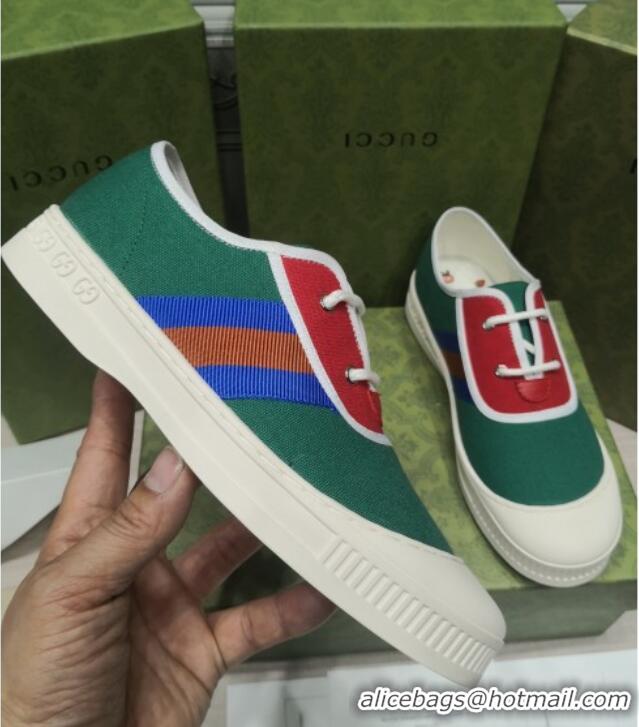 Low Cost Gucci Canvas Sneakers 022622 Green