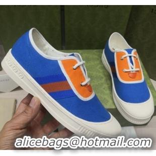 Trendy Design Gucci Canvas Sneakers 022622 Blue