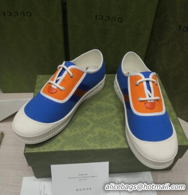 Trendy Design Gucci Canvas Sneakers 022622 Blue