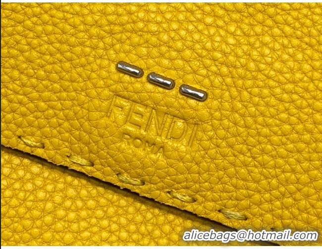 Super Quality Fendi Men's Grained Leather Messenger Mini Bag F0330 Yellow 2021