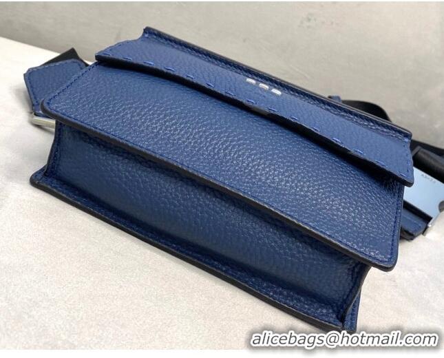 Specials Fendi Men's Grained Leather Messenger Mini Bag F0330 Blue 2021