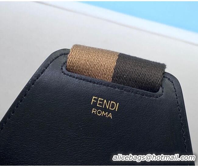 Best Price Fendi Guitar Mini Raffia Bag FD0334 Black/Beige 2021