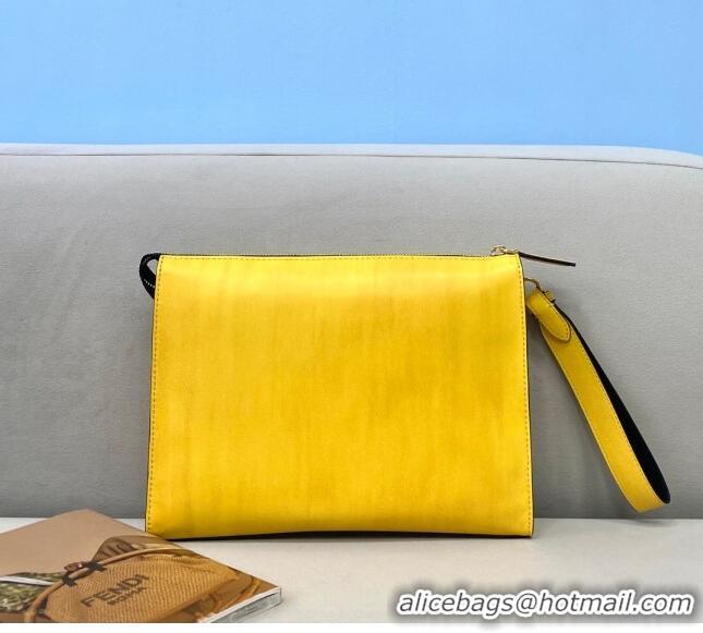 Top Quality Fendi Flat Pouch FD0401 Yellow 2021