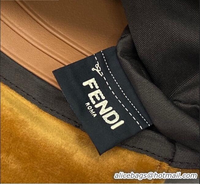 Free Shipping Fendi Baguette Velvet Belt Bag FD0403 Brown 2021