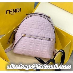 Best Cheap Fendi FF Leather Mini Backpack FD0413 Pink 2021