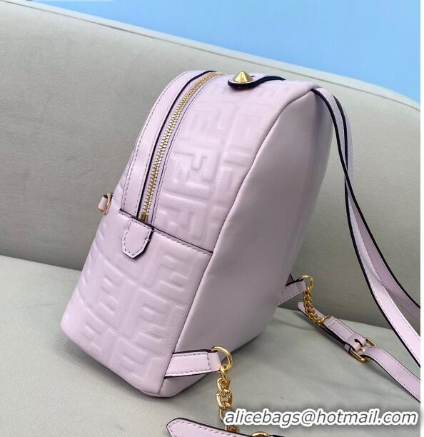 Best Cheap Fendi FF Leather Mini Backpack FD0413 Pink 2021