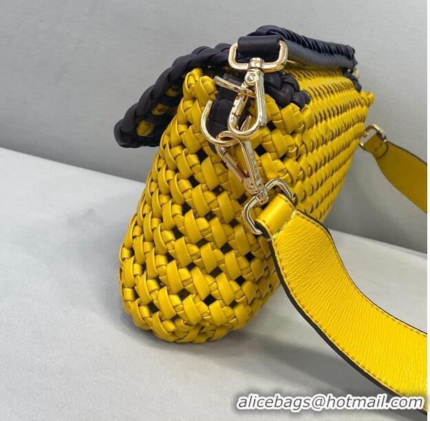 Unique Style Unique Style Fendi Baguette Medium Bag in FD0416 Yellow Interlace Leather 2021